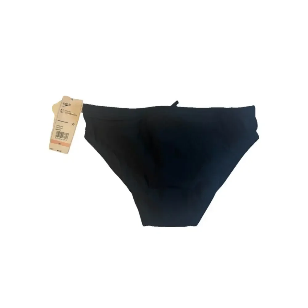 Speedo Eco Endurance Vibe Swim Briefs Men’s 28 Ceramic Blue Black NWT